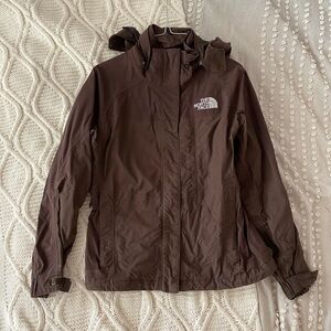 brown northface jacket